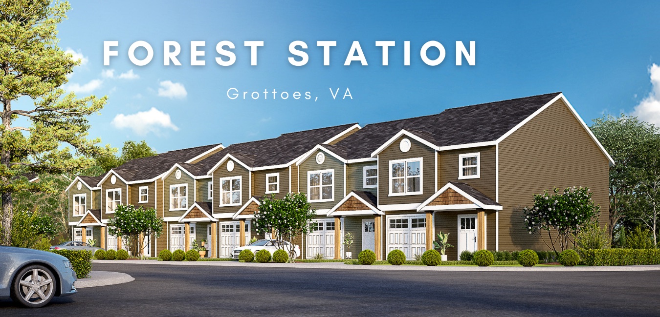 Rendering of the Forest Station townhomes in Grottoes, Virginia